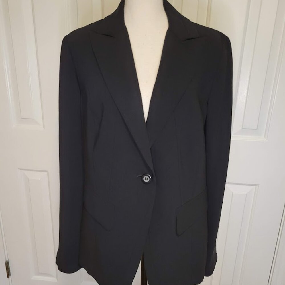 Pendleton Black One-Button Blazer Size 12 - image 1